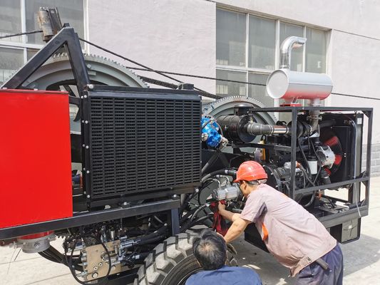공기 브레이크 시스템과 97 kw 2x40kN 수력 오버헤드 케이블 텐셔너
